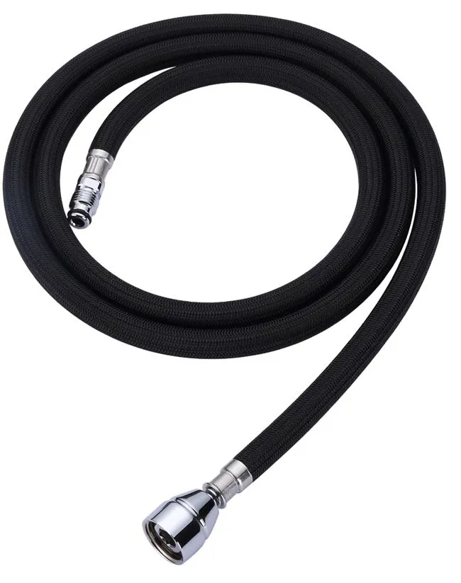 Píobán Braided Athsholáthair Hose Faucet Doirteal